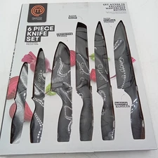 MasterChef 12pc Knife Set with Covers Sharp Nonstick Coated Knives