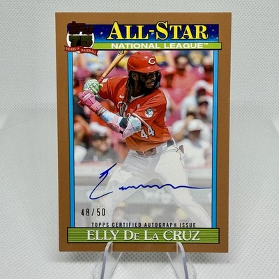 2026 Topps Series 2 Elly De La Cruz 1991 All Star GOLD /50 Auto Reds 91AS-ED