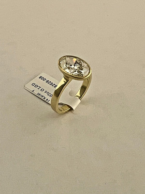 Lab Created Diamond Oval 3.02 Ct VS Clarity Engagement Ring 14K Solitaire