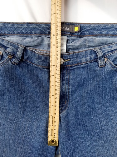 Venezia Flare Leg Denim Jeans Damen Größe 3 Tall Blau Mid Rise Baumwolle Stretch - Bild 8 von 9