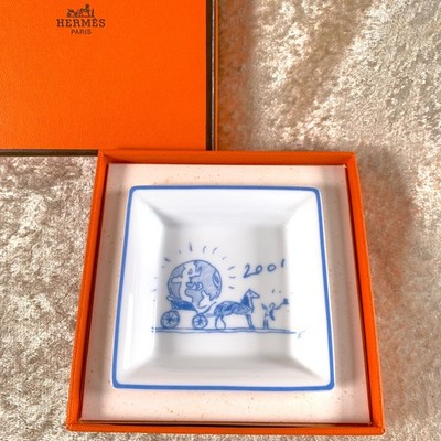 Hermes Mini Change Tray 2001 Limited Horse Car Globe 8 x 8 cm w