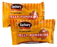 2pc Set 6oz per Bag ZACHARY Candy Jelly Pumpkins Orange Flavor Festive Treat