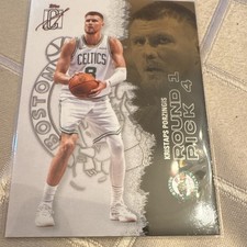 Topps Clearly Donruss Kristaps Porzingis Rookie Boston Celtics NBA Card RC7. rookie card picture