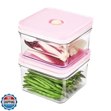 VAKUEN Premium Airtight Food Storage Containers ROSE Square 1.48qt 2P/SET, Pa
