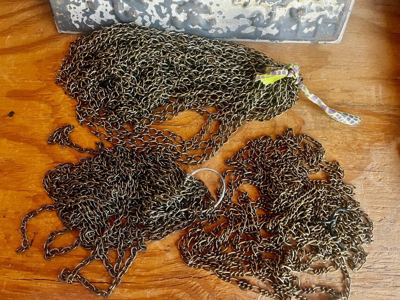 Brass Chain for jewelry making, Lot of unused vintage style chain