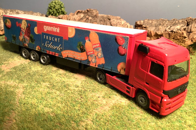 Herpa Albedp LKW Sattelzug Granini Mercedes Zugmaschine 1:87 H0 !