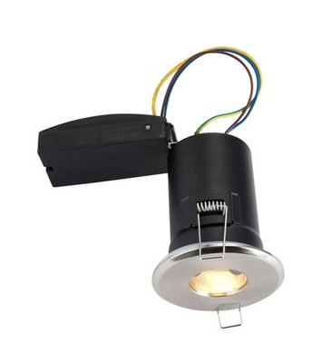 Einbauleuchte Silver ShieldPLUS Fixed IP65 Satin Nickel Saxby 50688 BADEZIMMER