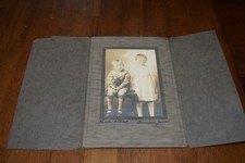 VIntage Cabinet Photo Boy and Girl