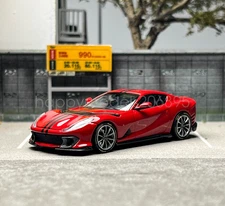 TOC 1:64 Scale Red 812C Coupe Racing Sports Model Diecast Metal Car