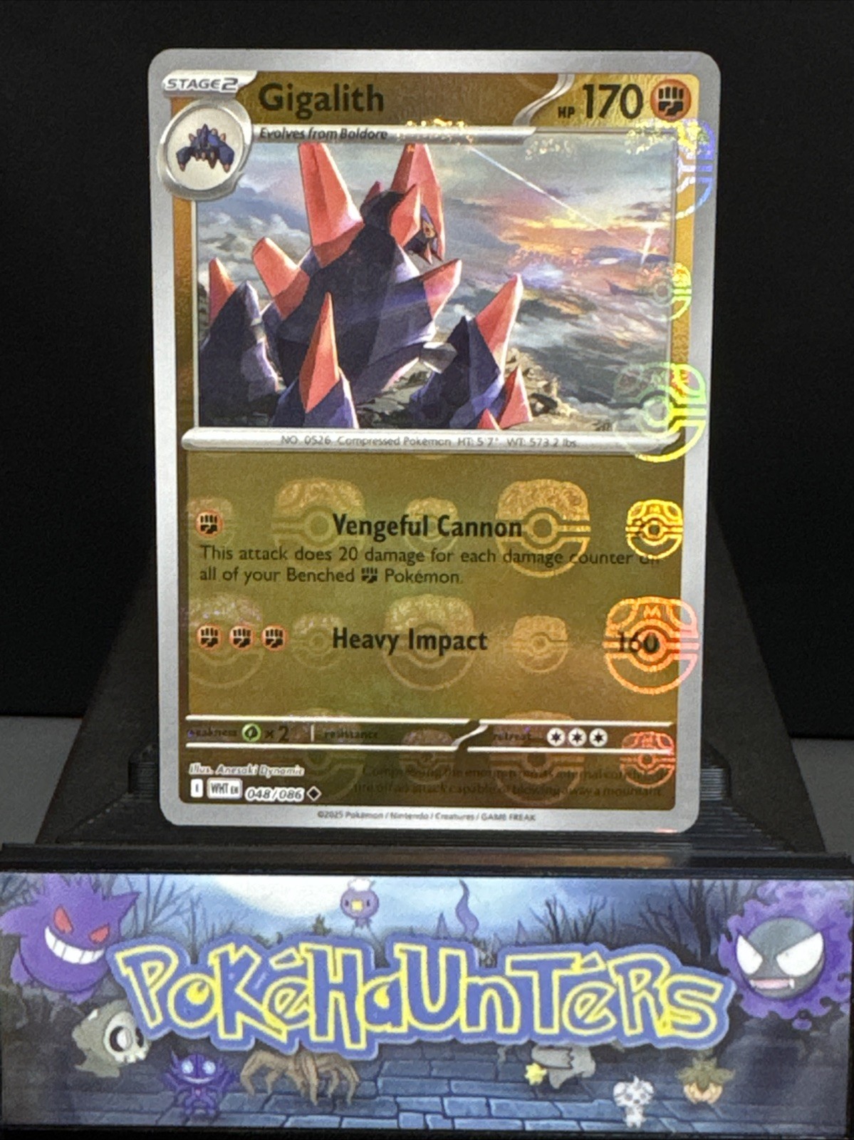 Pokemon Card Gigalith 048/086 White Flare Masterball Near Mint
