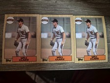 Will Clark 3 card lot 1987 Topp #420 Rookie Card RC San Francisco Giants 