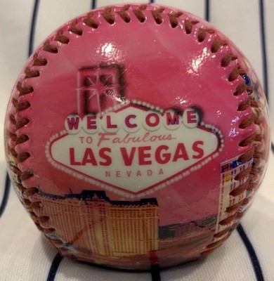 Greetings From Las Vegas Strip Pink Gloss Souvenir baseball collectible ball
