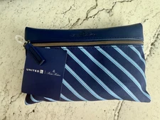 25 United Premium Economy Brooks Brothers Stripe Amenity Pouch Travel Kit SEALED