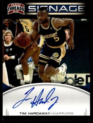 2012-13 Panini Threads Signage Tim Hardaway Auto Golden State Warriors #42