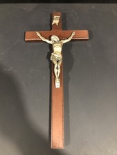 Jesus Christ 15” Cross Christian Wood & Metal Wall Crucifix