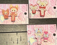 BABY THREE Lot of 6 Hair Clips Barrettes Bundle Hair Accessories Bunny Bear Fox