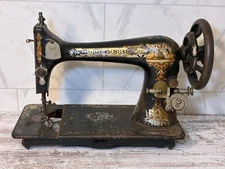Singer Late 1800’s Treadle Sewing Machine Decorative Gold Sphinx Rusty But Moves