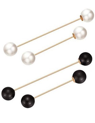 4 Pieces Sweater Shawl Clips Pearl Brooch Pins for Women Cardigan Sweater Clip 