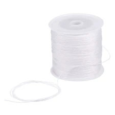 1mm Nylon Satin Cord 109 Yards Bracelet String Beading Thread, White