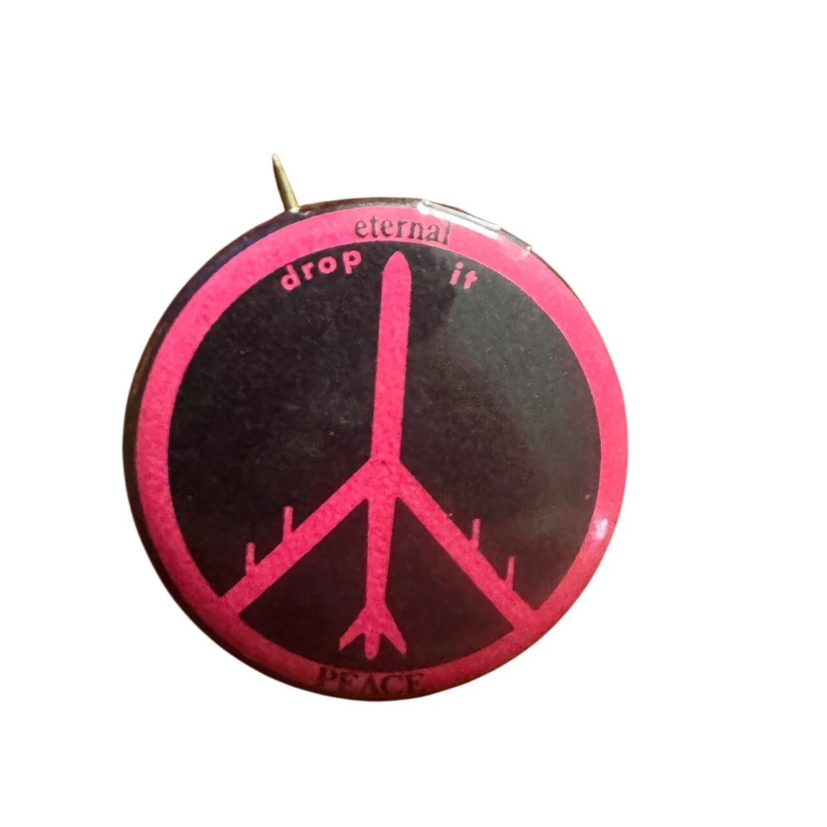 Vintage Anti War Peace Sign Pinback Button Eternal Peace | eBay