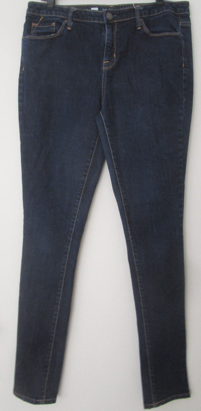 Mossimo Women's 10 Long Curvy Skinny Stretch Jeans Denim Mid Rise 34 x 34
