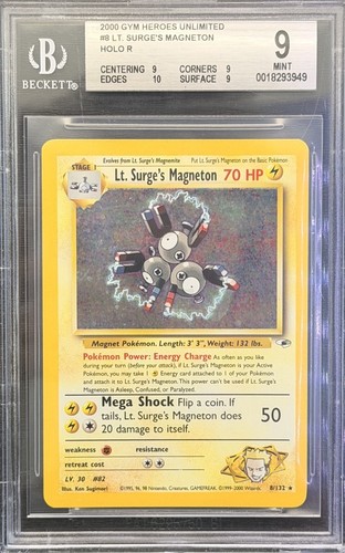 Lt. Surge's Magneton (Unlimited) graded BGS 9 for sale on eBay