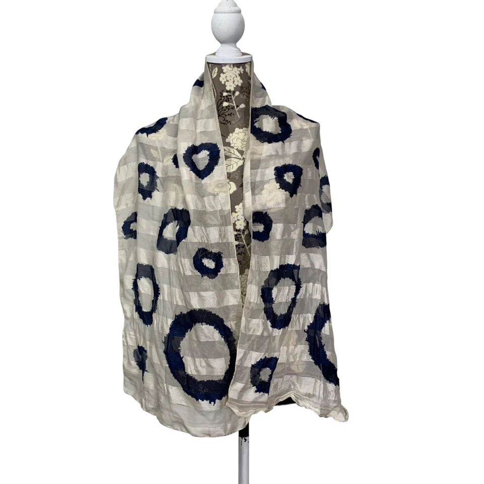 批量 三件围巾 中性灰色/米色 Ann Taylor,Jones NY are Silk — 第 2/4 张图片