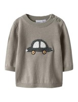 Name IT Nbmband Ls Knit Pullover, GrößE M, Blau, Strick