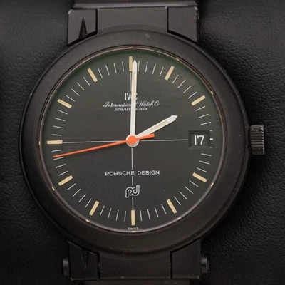 IWC Porsche Design Kompass Armbanduhr Titan Black PVD 3510 - Bild 1 von 4