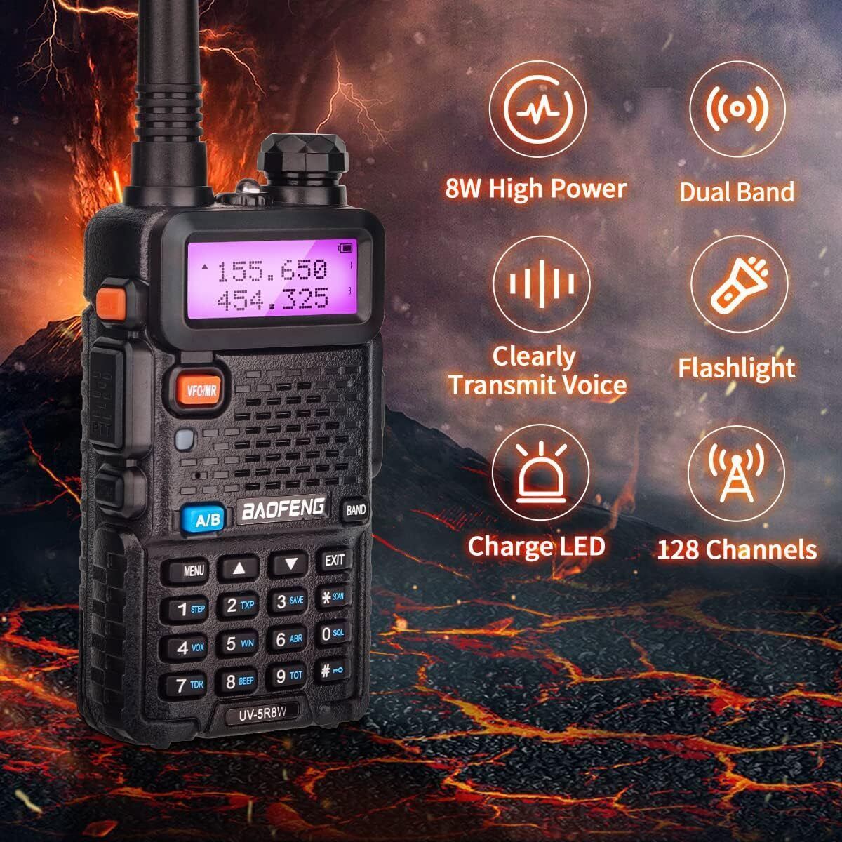 Talkie-walkie Baofeng UV-5R tri-power 8W - Portée : 5Km à vol d'oiseau