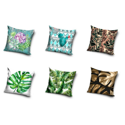 Pflanzen Bltter Monstera Kaktus Kissenbezug Kissenhlle 40x40 cm | eBay.de