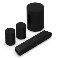 Sonos Ray Compact Soundbar, Sub Mini, &amp; Pair Of Era 100 Wireless Smart Speakers