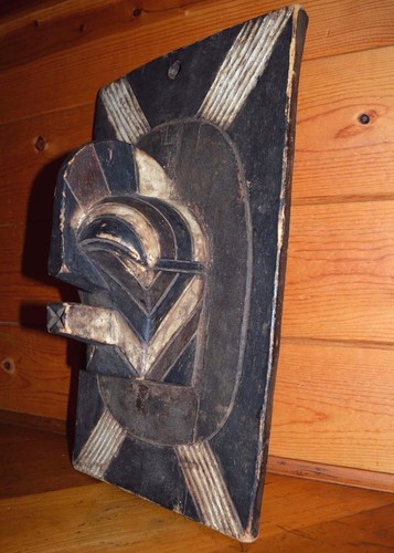 Máscara Kifwebe de Colección Tribu Africana Songye Tallada Pared Placa Kifwebe Diseño Congo África - Imagen 2 de 7