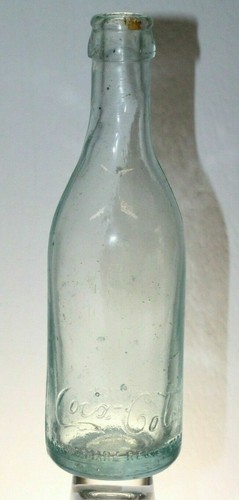 Early Coca-Cola Bottle, Light Bluish-Green Glass, Savannah Georgia Bottler, 1908 - Picture 9 of 9