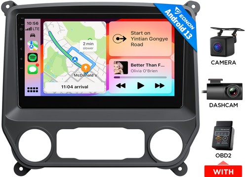 Carplay For 2014-2018 Chevrolet Silverado GMC Sierra Android 13 Car Stereo Radio - Picture 23 of 24