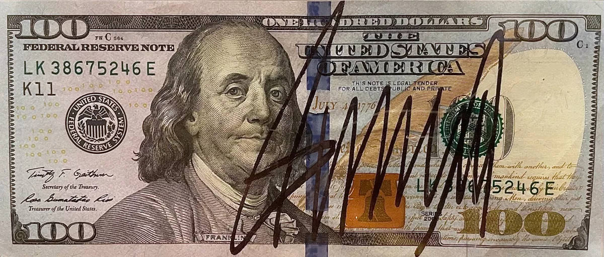 President on the 100 on sale dollar bill
