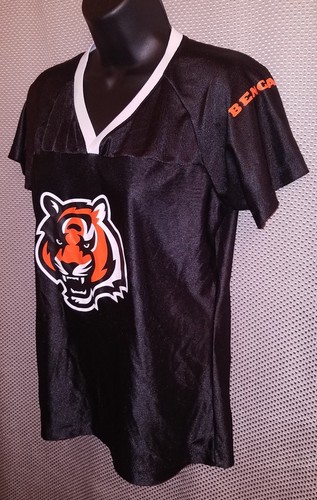 Cincinnati Bengals Cedric Benson Black Polyester Girly T-Shirt - Womens Medium - Picture 2 of 9