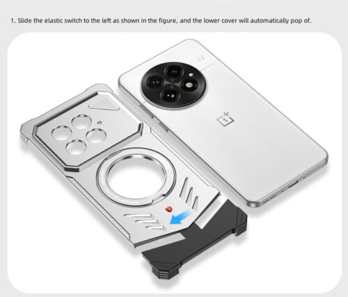 Magnetic Aluminum Alloy Metal Rimless Heat Dissipation Stand Case For Oneplus 13 - Picture 13 of 17