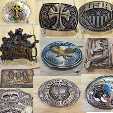 Belt Buckles U-Pick Vintage Men  Women  Western  Contemporary  Metal  Brass