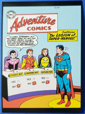 Postcard Adventure Comics Cover #247 Superboy Judging Panel 4''x6'' 2010 DC Comics