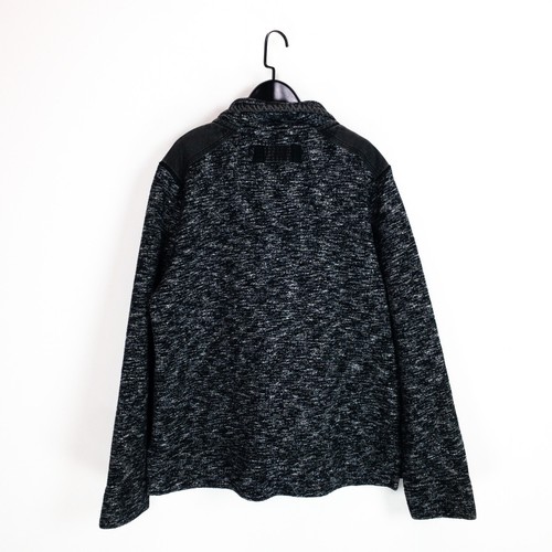 Fat Face Black White Marl Fine Knit Cotton Blend 1/4 Zip Fleece Jumper - Size L - Picture 8 of 19