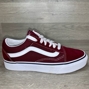 low top maroon vans