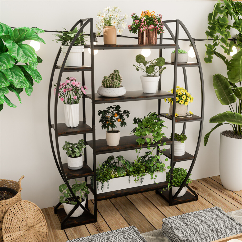 Wohnzimmer Deko Pflanzenregal Blumenregal Blumentreppe Schwerlast Herz-Blumenständer Balkon Plant Stand