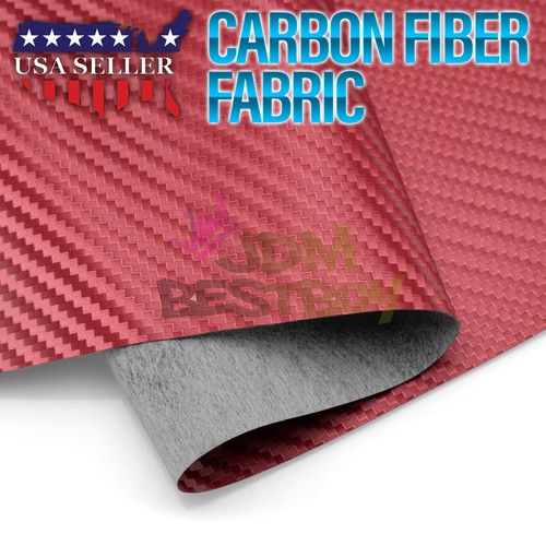 Red Carbon Fiber Fabric Cloth Marine Vinyl 54" Wide Plain Weave