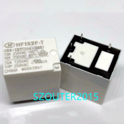 NEW LISTING5PCS HF152F-T-024-1HT Relay 24VDC 16A 4PINS NEW #W4*