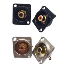 2/4/10X Female RCA Panel Mount Socket Connector Base Plate Welding Base Plated