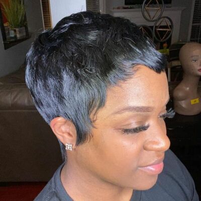  Human Hair Wigs Short Brazilian Hair Black Pixie Cut Wigs for Black Women