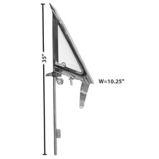 1968 Mustang Vent Window Assembly Clear Glass Left Driver Side Dynacorn 3641FM