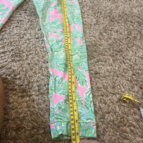 Lily Pulitzer Ocean View Legging Girls SZ. XL 14 Ankle Stretchy Pants Pink - Picture 7 of 8