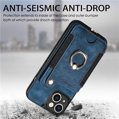 RFID Anti-theft Brush Case For iPhone 15 14 Pro Max 13 12 Ring Card Stand Cover - 第 8/30 張圖片
